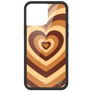 Latte brown heart iPhone case